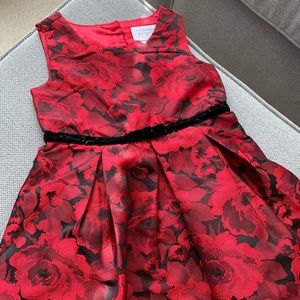 Toddler Girls’ Floral Jacquard Pleated Dress